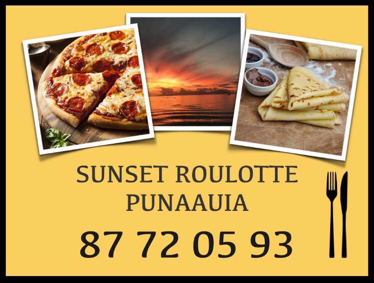 logo sunset roulotte menu punaauia
